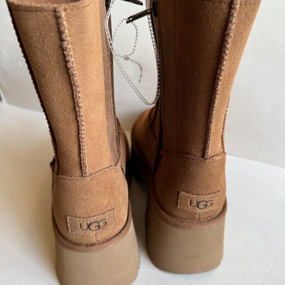 NEW Women's UGG Australia Classic Twin Seam New Heights Boots Chestnut Sz 8 - Picture 3 of 7